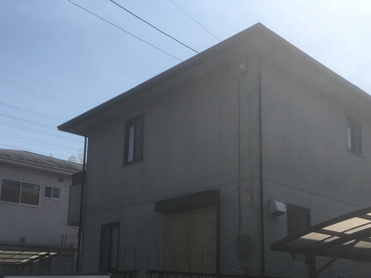 笠岡市大井南　　屋根・外壁塗装工事事例(施工前1)